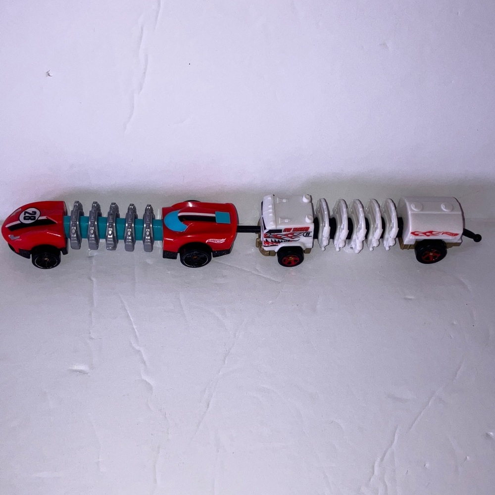 Mutant Machines by Hot Wheels 2013 Red and White Toy Car Set‎ Connect Bendable